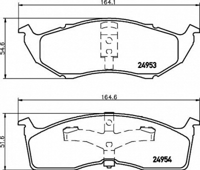 HELLA PAGID 8db355014971 -  Комплект тормозных колодок, дисковый тормоз